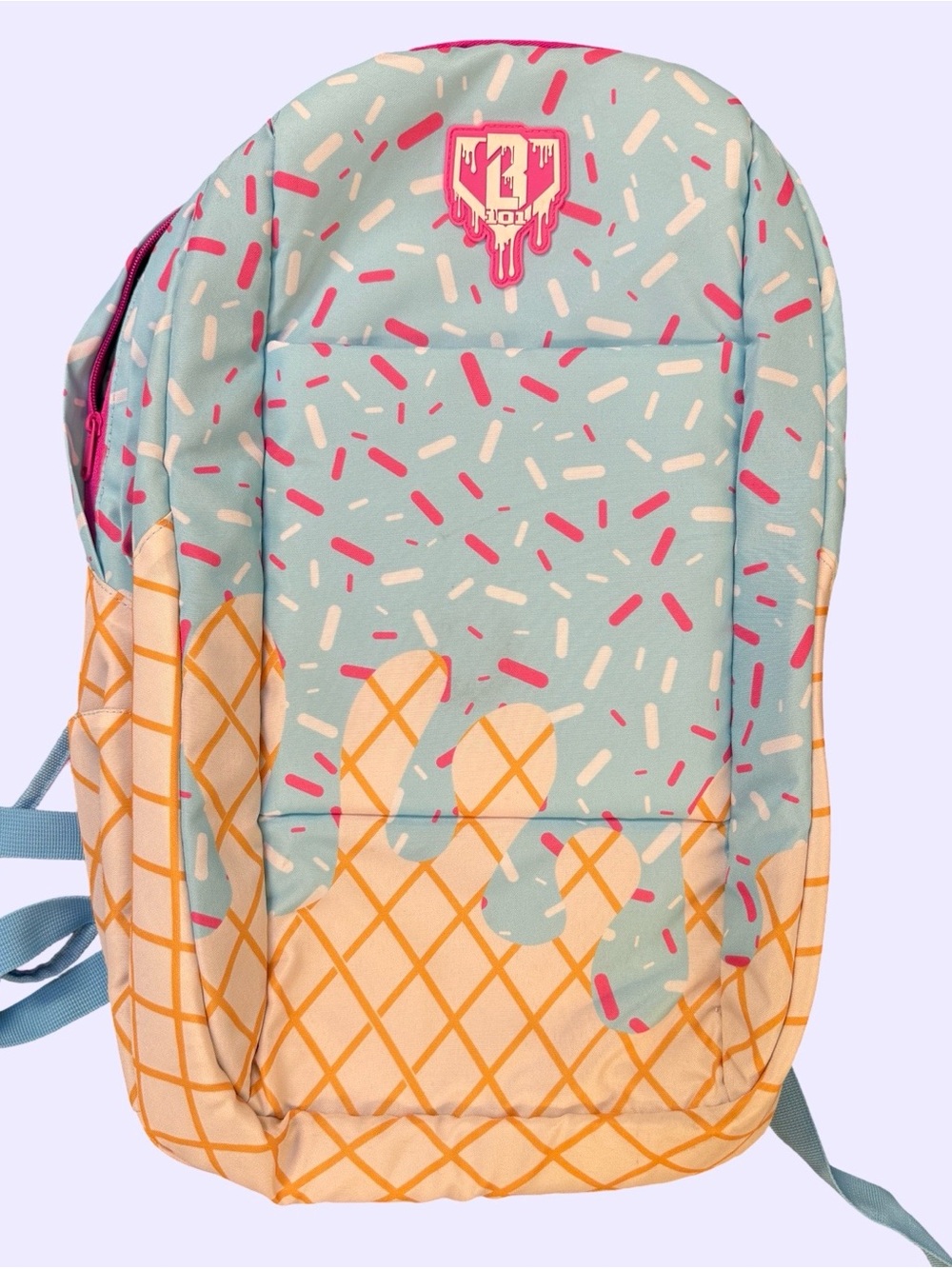 Kids Ice Cream Cone Backpack - Pastel Blue & Cream